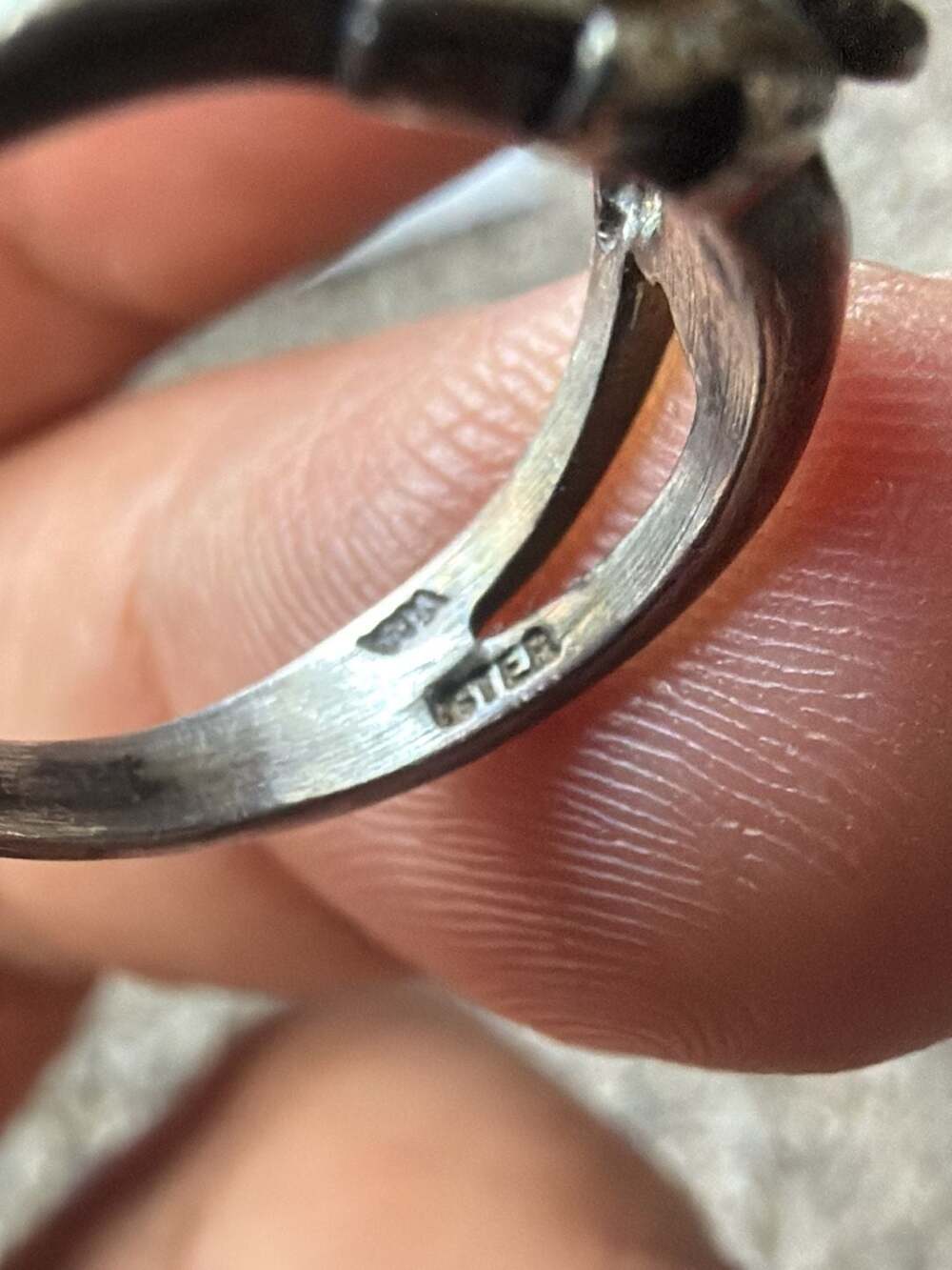 Vintage Sterling Silver and Gold-Tone Leaf and Rose Floral Motif Ring
